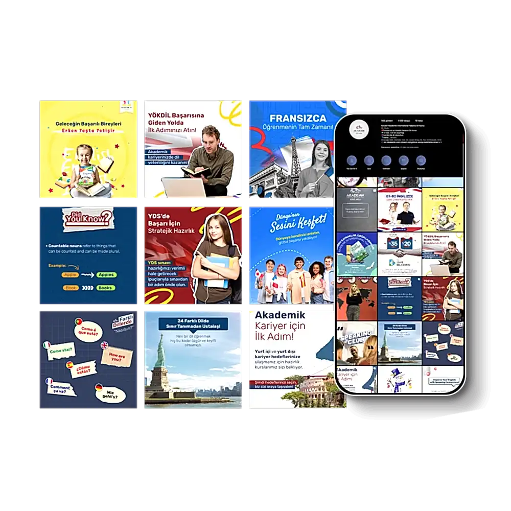 Kocaeli Akademi Dil Okulları İçin Sosyal Medya Yönetimi