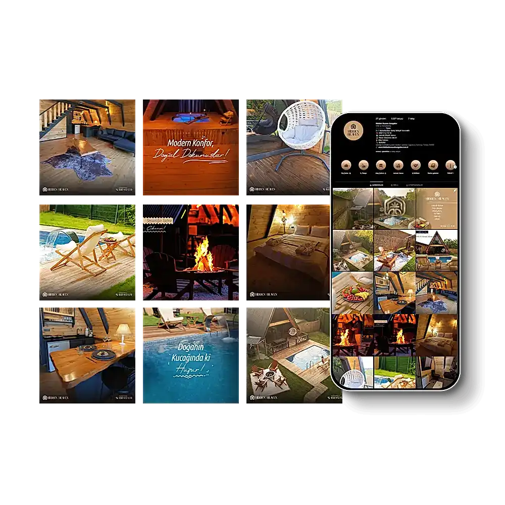 Hidden Heaven Bungalov Sosyal Medya Çalışması