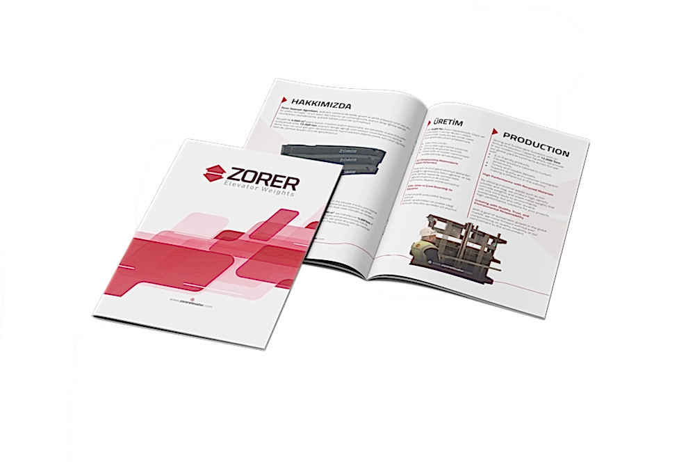 Zorer Asansör Ağırlıkları Katalog Tasarımı