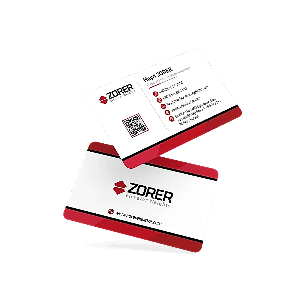 Zorer Asansör Ağırlıkları Kartvizit Tasarımı